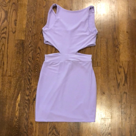 Lavender cutout minidress size medium (juniors) - Picture 3 of 5